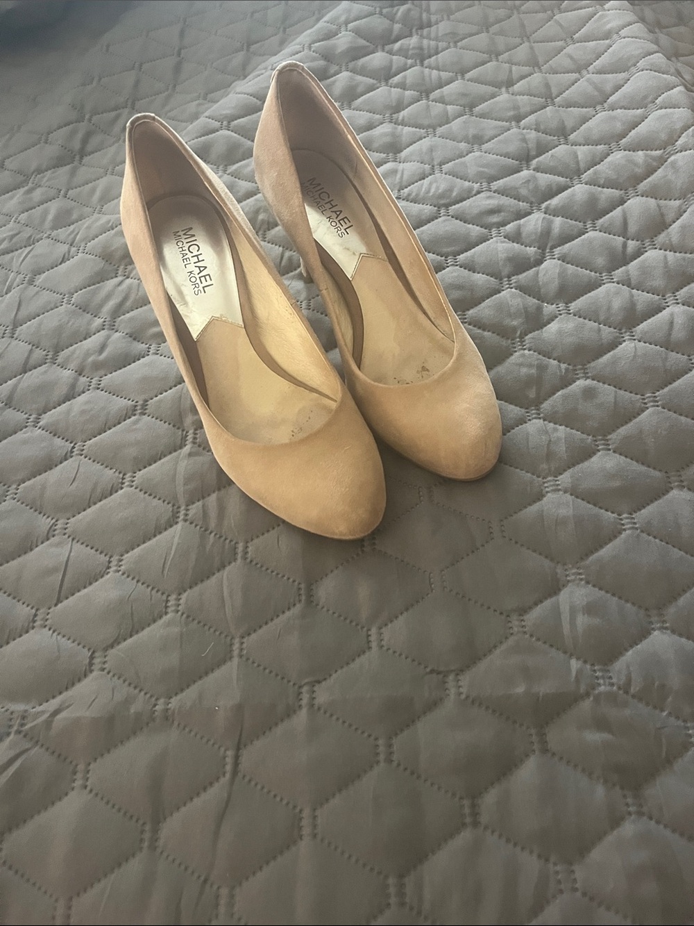 Michael Kors Nude Suede Pumps